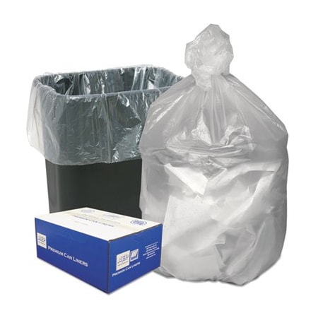 Ultraplus CAN LINERS, 16 GAL, 8 MICRONS, 24in X 33in, NATURAL, 1000PK HD24338N